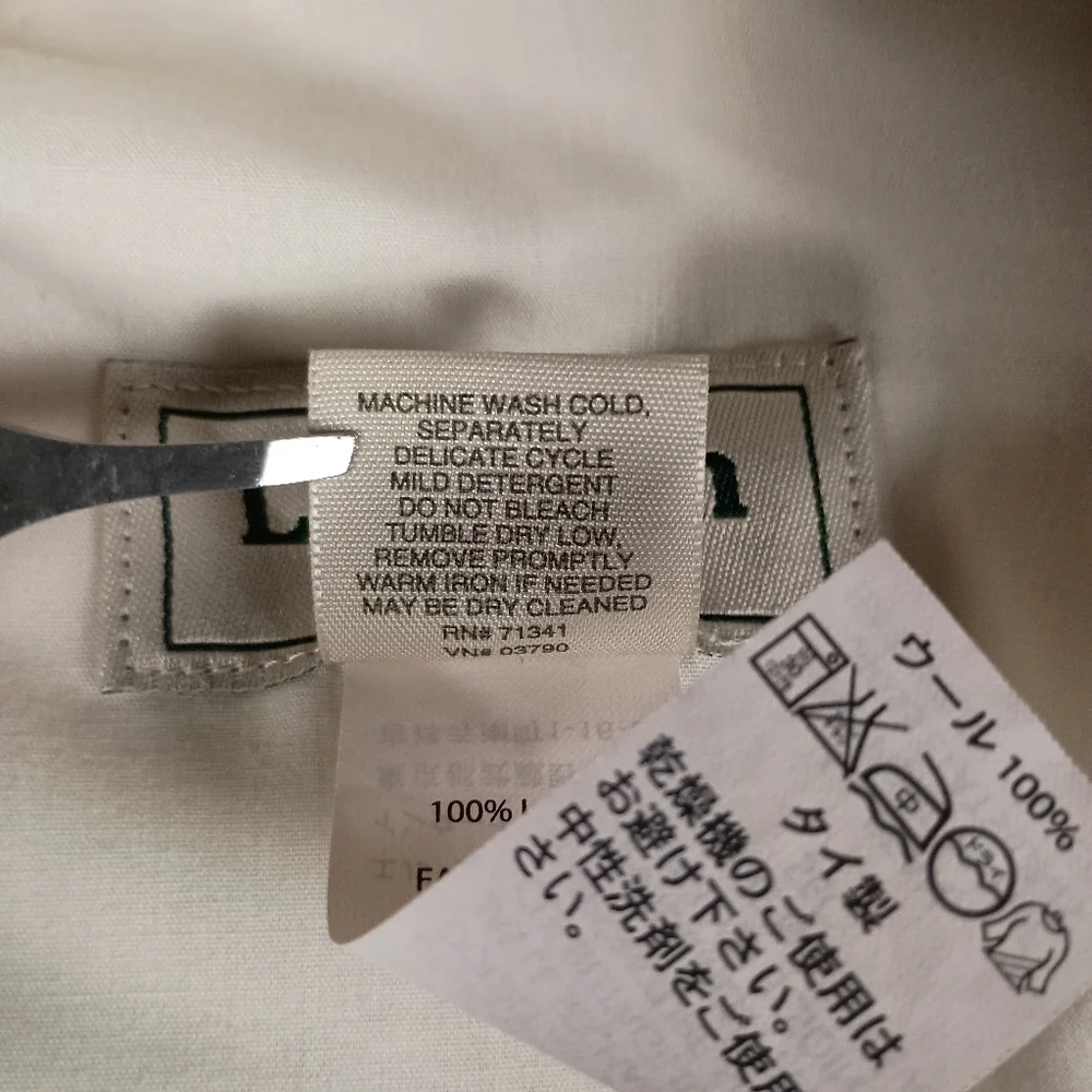 L.L. Bean Wool Classic Fit‎ Men's Dress Pants 35 Waist